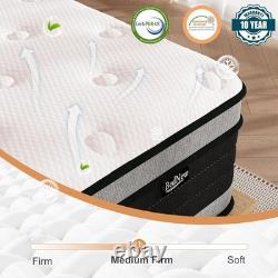 26/28/30/31/34CM Hybrid Memory Foam Pocket Sprung Double/King Boxed Mattress