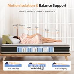 26/28/30/31/34CM Hybrid Memory Foam Pocket Sprung Double/King Boxed Mattress