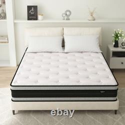 26cm Pocket Sprung Luxury 7-Zone Memory Foam Mattress Double King Size In A Box