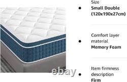 27CM Deep Memory Foam Mattress Pocket Sprung Hybrid Mattress3FT 4FT 5FT 6FT King