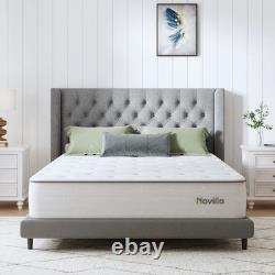 27cm Memory Foam Pocket Sprung Mattress Medium Firm Hybrid Bed with Pressure R