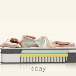 27cm Small Double 4FT Mattress 10 Gel Memory Foam Medium Firm Pocket Sprung Bed