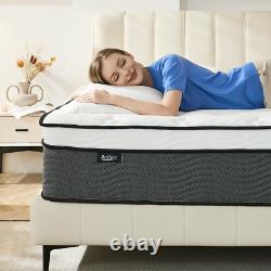 28/32CM Pocket Sprungs Memory Foam Mattress Single Double King Size 6FT In A Box