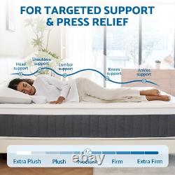 30CM Hybrid Pocket Sprung Memory Foam Double 4FT6 4FT 5FT 6FT Boxed Mattress
