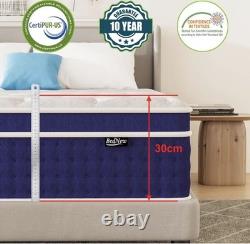 30 cm brand new Depth Memory Foam Pocket Sprung Mattress 4FT6 DOUBLE
