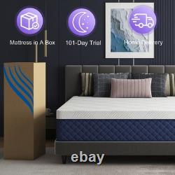 34CM Deep Memory Foam Double Mattress Pocket Springs Single 4FT6 In a Box