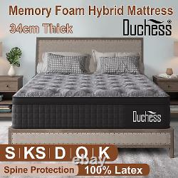 34Cm Double Hybrid Mattress Mattress Comfortable Memory Foam and Pocket Spring