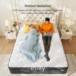 3FT Single Hybrid Mattress 10inch Memory Foam Pocket Sprung Medium Firm 90x190cm