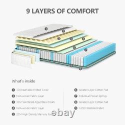 3FT Single Hybrid Mattress with Breathable Memory Foam & Pocket Springs White