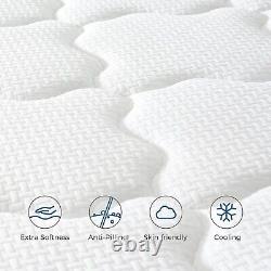 3FT Single Mattress, 10.3Inch COOLMAX Gel Memory Foam Pocket Spring Hybrid Mattr