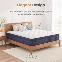 3FT Single Mattress, 10 Inch Gel Memory Foam Hybrid, 7-Zone Orthopaedic Pocket S