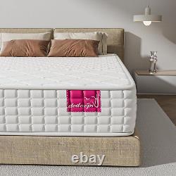 3FT Single Mattress 9-Zone Pocket Sprung Memory Foam Orthopaedic 9.4'' White