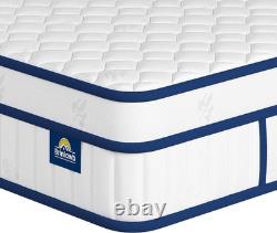3Ft Single Mattress 21cm Medium-Soft Hybrid Mattress, Memory Foam & Pocket