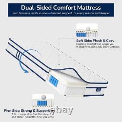 3Ft Single Mattress 21cm Medium-Soft Hybrid Mattress, Memory Foam & Pocket