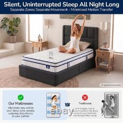 3Ft Single Mattress 21cm Medium-Soft Hybrid Mattress, Memory Foam & Pocket