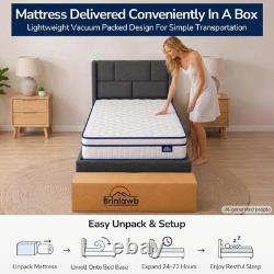 3Ft Single Mattress 21cm Medium-Soft Hybrid Mattress, Memory Foam & Pocket