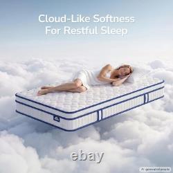 3Ft Single Mattress 21cm Medium-Soft Hybrid Mattress, Memory Foam & Pocket