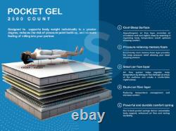 3ft 2500 Pocket Spring Cool Gel Memory Foam Mattress Imperialheavy Duty Support