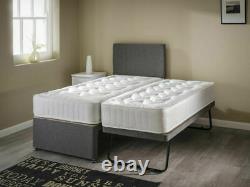 3ft Single Guest Visitor Bed 3 In 1 With Mattress Headboard Pullout Trundle Set