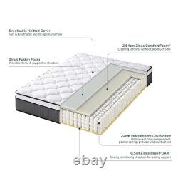 3ft Single Mattress Memory Foam & Pocket Spring (90 x 190 cm) 10 Height 25 cm