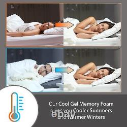 3ft Tranquil Single Size Cool Gel Memory Foam Pocket Sprung Bed Mattress