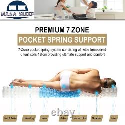 4000 Hybrid Medium Firm Memory Foam Pocket Sprung Mattress Single Double king