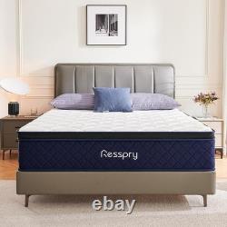 4FT6, 12inch Double Hybrid Mattresses Memory Foam & Pocket Spring Reinforced Edg