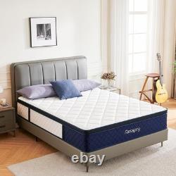 4FT6, 12inch Double Hybrid Mattresses Memory Foam & Pocket Spring Reinforced Edg