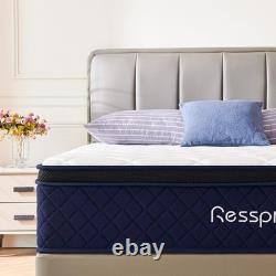 4FT6, 12inch Double Hybrid Mattresses Memory Foam & Pocket Spring Reinforced Edg