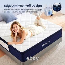 4FT6, 12inch Double Hybrid Mattresses Memory Foam & Pocket Spring Reinforced Edg
