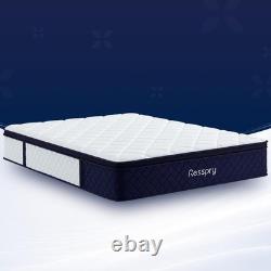 4FT6, 12inch Double Hybrid Mattresses Memory Foam & Pocket Spring Reinforced Edg