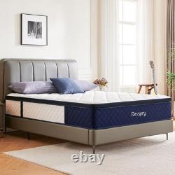 4FT6, 12inch Double Hybrid Mattresses Memory Foam & Pocket Spring Reinforced Edg