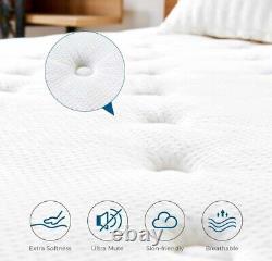 4FT6 Double Mattress, 10.3Inch COOLMAX Gel Memory Foam Pocket Spring