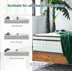 4FT6 Double Mattress, 10.3Inch COOLMAX Gel Memory Foam Pocket Spring