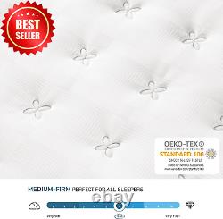 4FT6 Double Mattress, 10 Gel Memory Foam, Pocket Spring Hybrid, Medium Firm