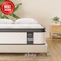 4FT6 Double Mattress, 10 Gel Memory Foam, Pocket Spring Hybrid, Medium Firm