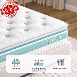 4FT6 Double Mattress 10 Gel Memory Foam Pocket Sprung Orthopedic Bed Firm