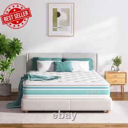 4FT6 Double Mattress 10 Gel Memory Foam Pocket Sprung Orthopedic Bed Firm