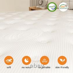 4FT6 Double Mattress 10 Inch Gel Memory Foam Pocket Sprung Mattress with
