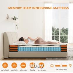 4FT6 Double Mattress 10 Inch Gel Memory Foam Pocket Sprung Mattress with