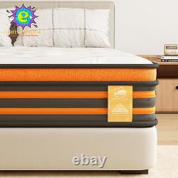 4FT6 Double Mattress, 10 Inch Gel Memory Foam Pocket Sprung Mattress with Breatha