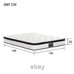 4FT6 Double Mattress 7 Zone Pocket Sprung mattress Wave Memory Foam 25 cm Height