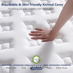 4FT6 Double Mattress, 9.1 Inch Gel Memory Foam Hybrid Mattress, Pocket Sprung