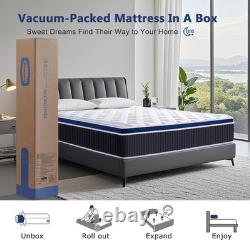 4FT6 Double Mattress, 9.1 Inch Gel Memory Foam Hybrid Mattress, Pocket Sprung
