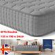4ft6 Double Mattress 9.4 Inch Deep Pocket Sprung Breathable Memory Foam Spring
