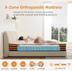 4FT6 Double Mattress 9-Zone Gel Memory Foam 10 Inch Pocket Sprung 135x190x25 cm