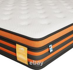 4FT6 Double Mattress 9-Zone Gel Memory Foam 10 Inch Pocket Sprung 135x190x25 cm