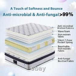 4FT6 Double Mattress Double Memory Foam Mattress Pocket Sprung Mattress Single