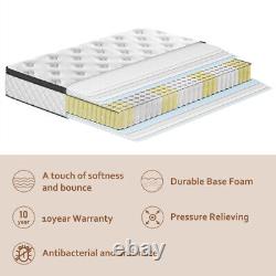 4FT6 Double Mattress Double Memory Foam Mattress Pocket Sprung Mattress Single