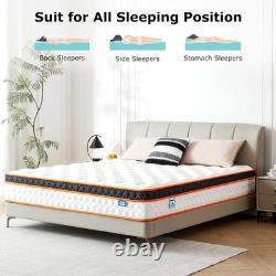 4FT6 Double Mattress Gel Memory Foam & Individually Pocket Sprungs 135x190x23cm
